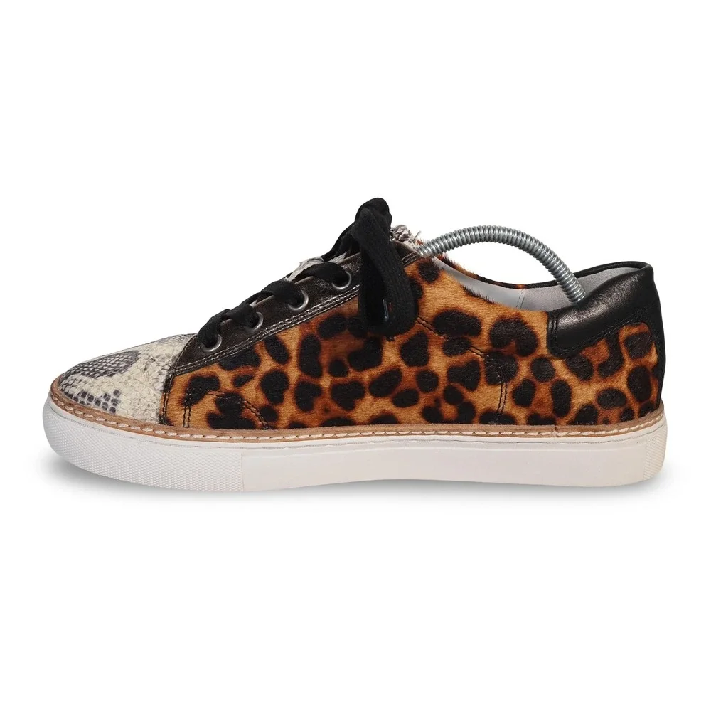 Johnston & Murphy Callie Women's 8.5M Snake Leopard Print Leather Sneakers